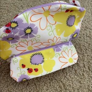 Clinique 2 pc cosmetic bag set